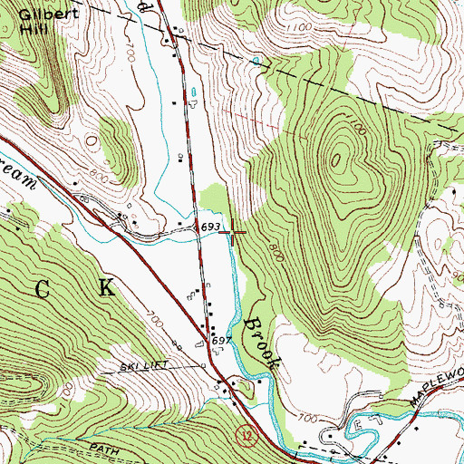 Topographic Map of Gulf Stream, VT