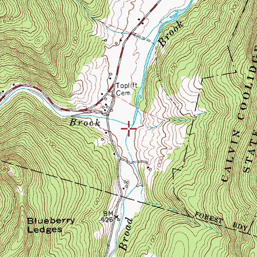 Topographic Map of Hale Hollow, VT