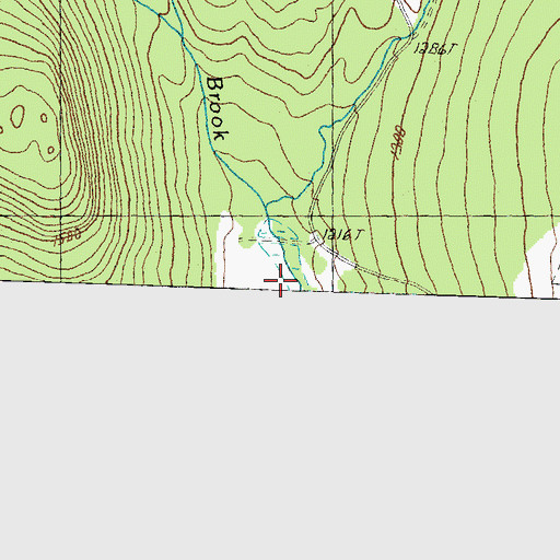 Topographic Map of Hall Brook, VT