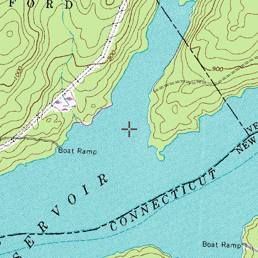 Topographic Map of Halls Brook, VT