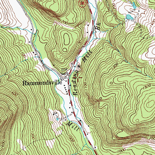 Topographic Map of Hammondsville, VT