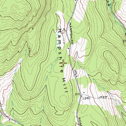 Topographic Map of Hampshire Hill, VT