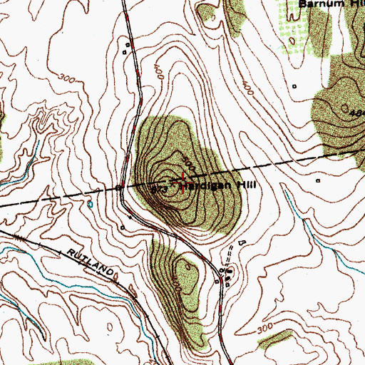 Topographic Map of Hardigan Hill, VT