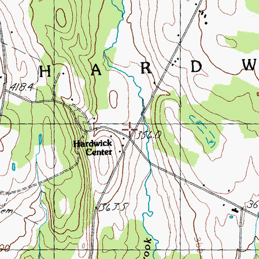 Topographic Map of Hardwick Center, VT