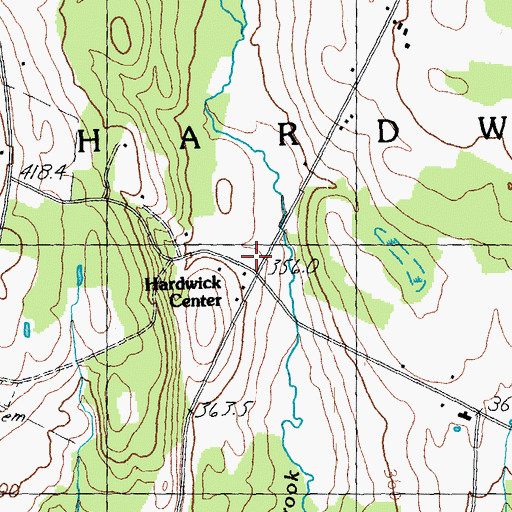 Topographic Map of Hardwick Center, VT