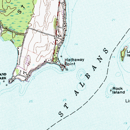 Topographic Map of Hathaway Point, VT
