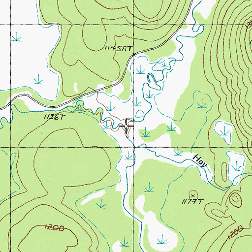 Topographic Map of Hay Hill Brook, VT