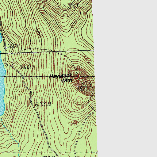 Topographic Map of Haystack Mountain, VT