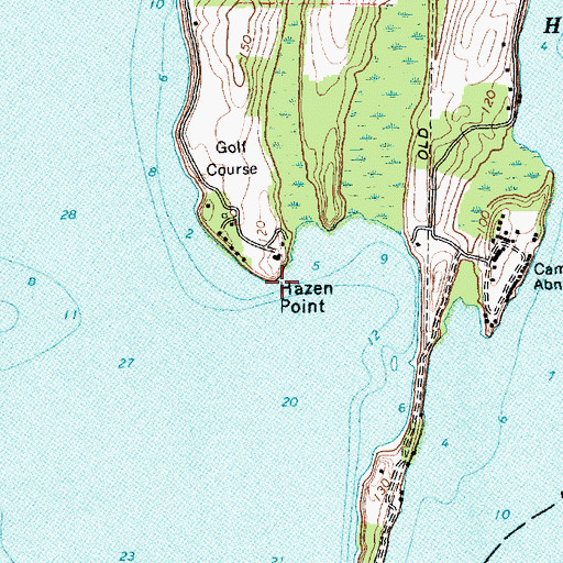 Topographic Map of Hazen Point, VT