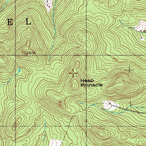 Topographic Map of Heap Pinnacle, VT