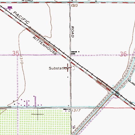 Topographic Map of Higley Substation, AZ