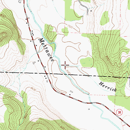 Topographic Map of Herrick Brook, VT