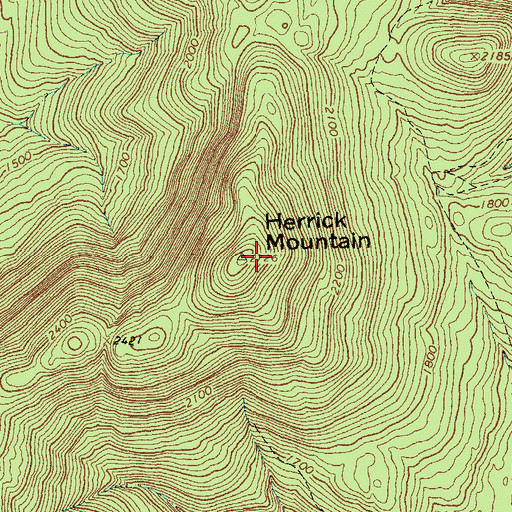 Topographic Map of Herrick Mountain, VT