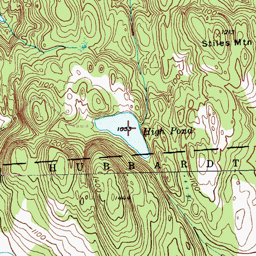 Topographic Map of High Pond, VT
