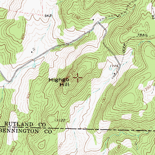 Topographic Map of Highgo Hill, VT