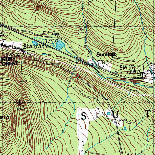 Topographic Map of Highland School, VT