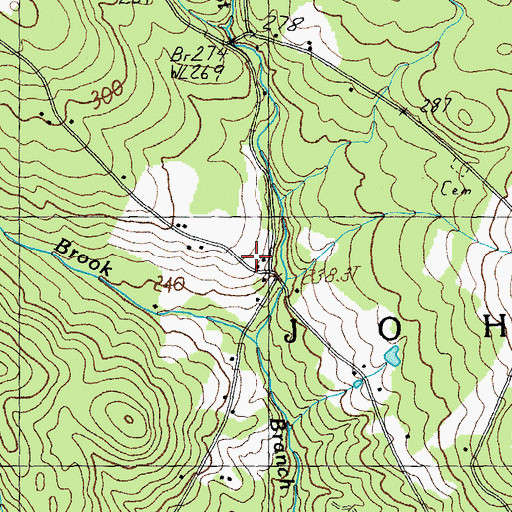 Topographic Map of Hillside School, VT