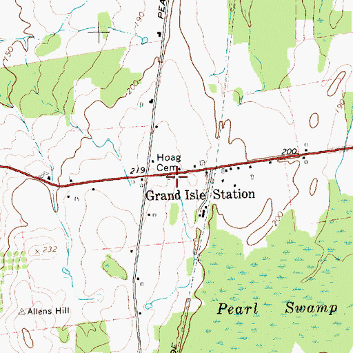 Topographic Map of Hoag Cemetery, VT