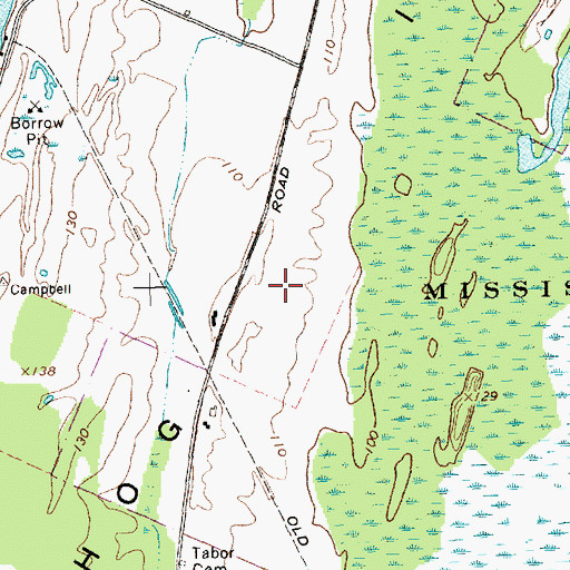 Topographic Map of Hog Island, VT