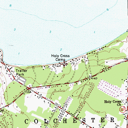 Topographic Map of Holy Cross Camp, VT