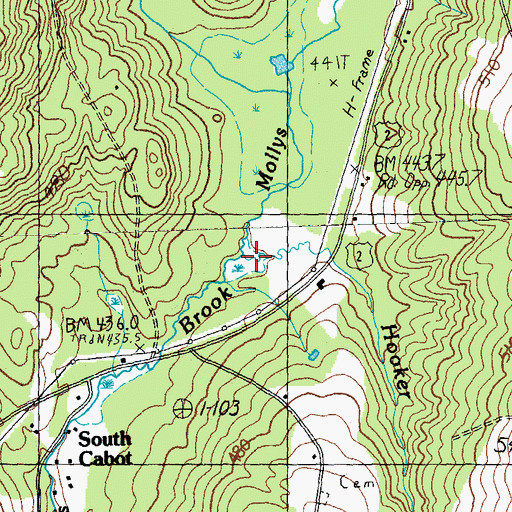 Topographic Map of Kidder Brook, VT
