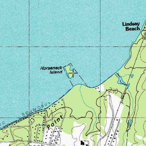 Topographic Map of Horseneck Island, VT