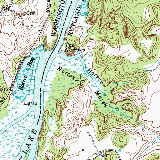Topographic Map of Horton Marsh, VT