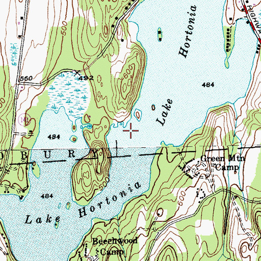 Topographic Map of Lake Hortonia, VT