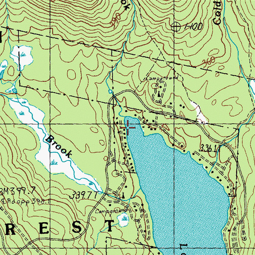 Topographic Map of Osmore Brook, VT