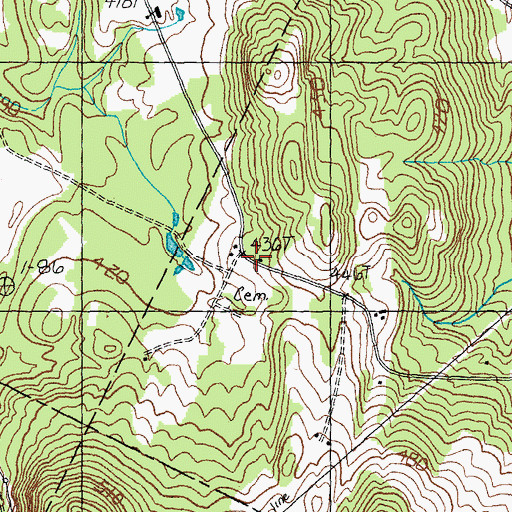 Topographic Map of Houston Hill School, VT