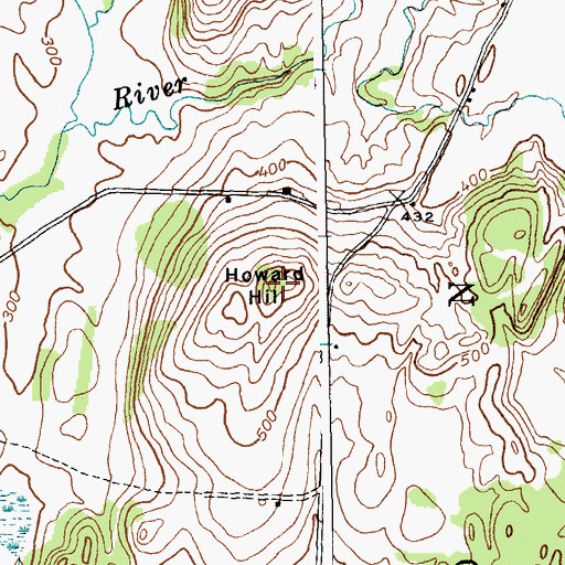 Topographic Map of Howard Hill, VT
