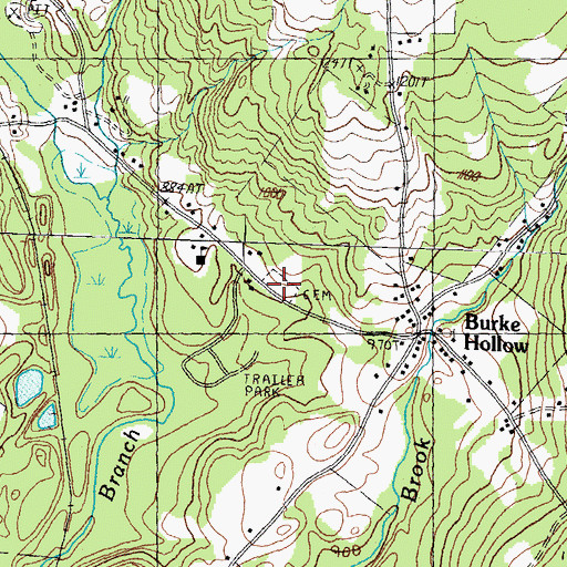 Topographic Map of Howland Cemetery, VT