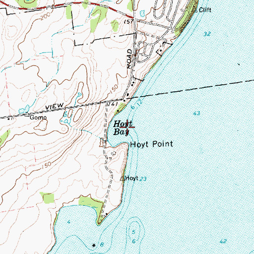 Topographic Map of Hoyt Bay, VT