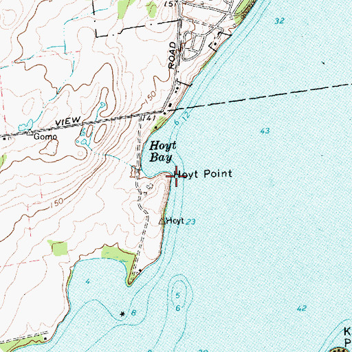 Topographic Map of Hoyt Point, VT