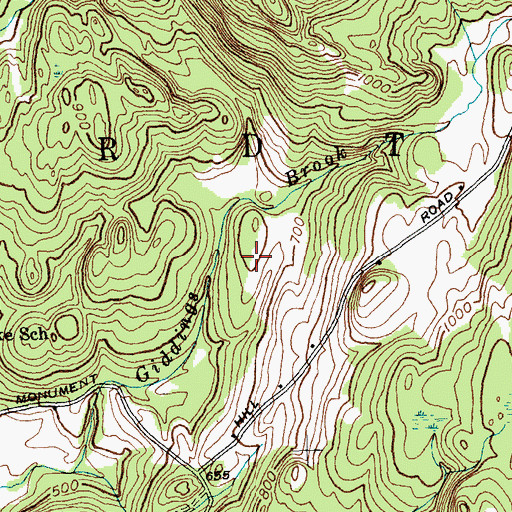 Topographic Map of Hubbardton Gulf, VT
