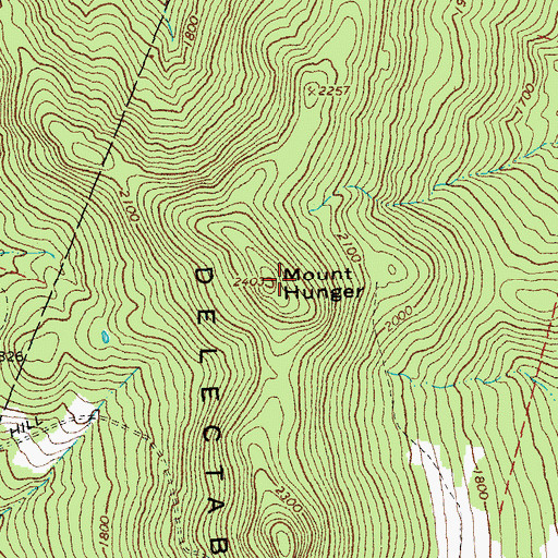 Topographic Map of Mount Hunger, VT