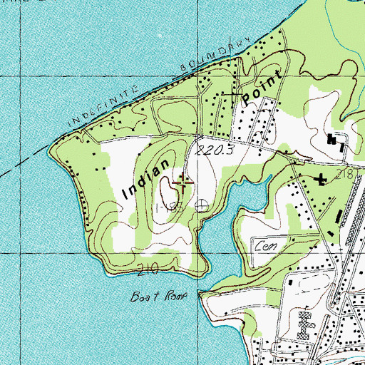 Topographic Map of Indian Point, VT
