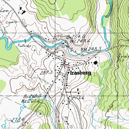 Topographic Map of Irasburg, VT