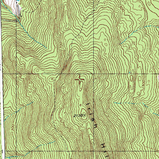 Topographic Map of Irish Hill, VT