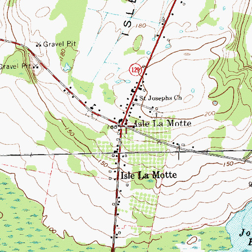 Topographic Map of Isle la Motte, VT