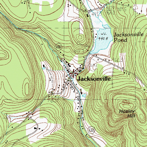 Topographic Map of Jacksonville, VT