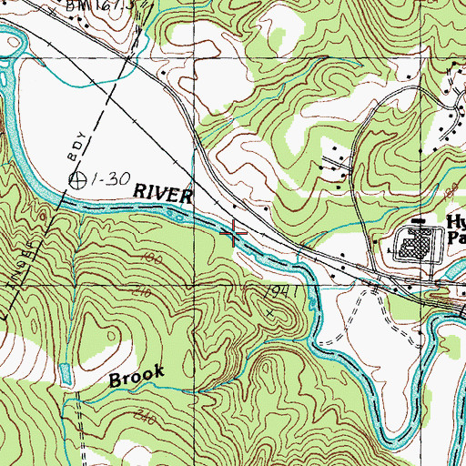 Topographic Map of Jacob Brook, VT
