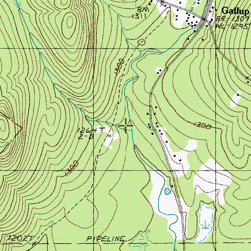 Topographic Map of James Brook, VT