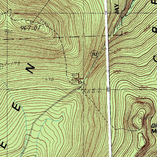 Topographic Map of Jay Camp, VT