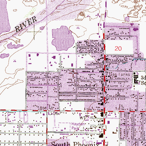 Topographic Map of Ho-e Park, AZ