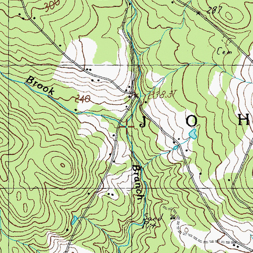 Topographic Map of Joe Brook, VT