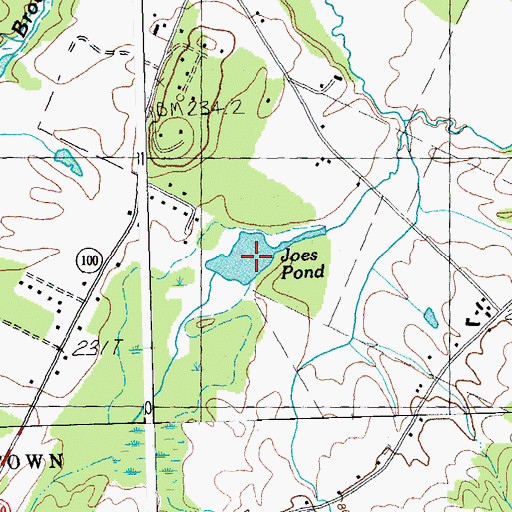 Topographic Map of Joes Pond, VT