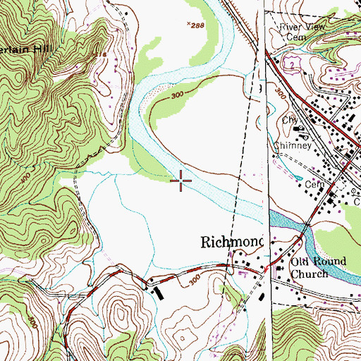 Topographic Map of Johnnie Brook, VT
