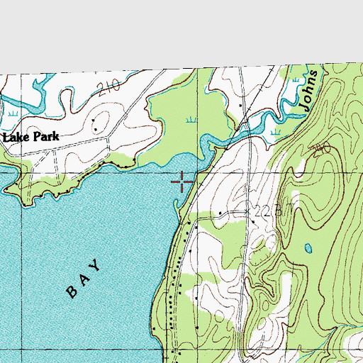 Topographic Map of Johns River, VT