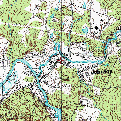 Topographic Map of Johnson, VT